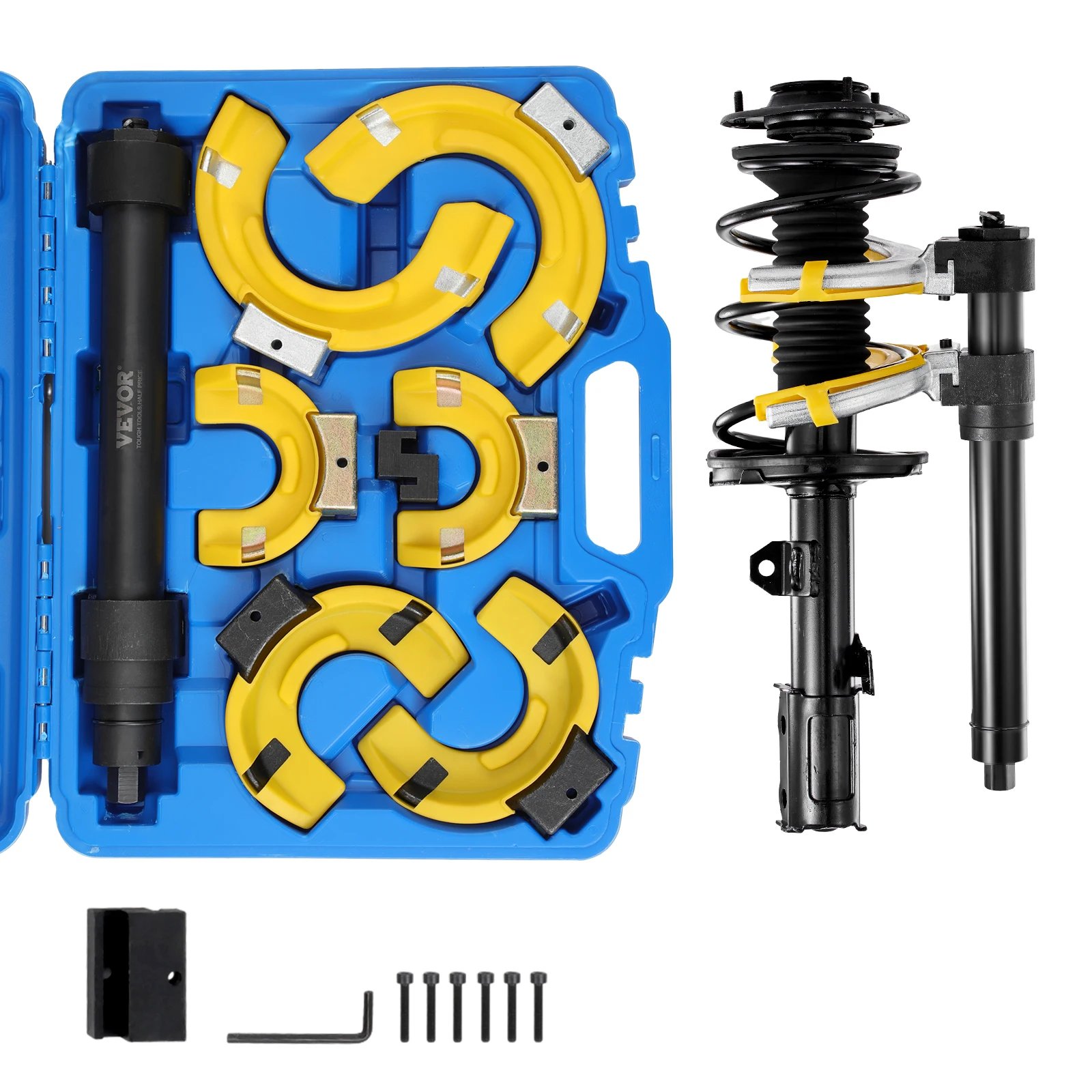 Strut Spring Compressor Macpherson Strut Spring Compressor Kit Interchangeable Fork Strut Coil Extractoror Remover Tool Strut Spring Compressor Macpherson Strut Spring Compressor Kit Interchangeable Fork Strut Coil Extractoror Remover Tool