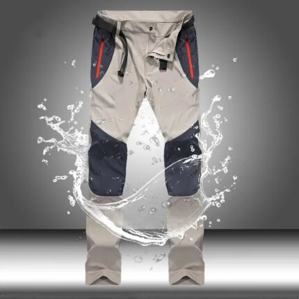 Tactical Waterproof Cargo Pants Men Spring Summer Quick Dry Long Trousers Outdoor Sports Trekking Camping Fishing Pants