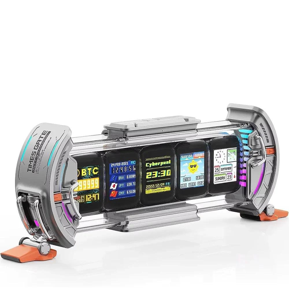 Times Gate Gaming Room Setup Digital Clock with Smart APP Control, WiFi Connect, RGB LED Display, Office Decor Cyberpunk Times Gate Gaming Room Setup Digital Clock with Smart APP Control, WiFi Connect, RGB LED Display, Office Decor Cyberpunk