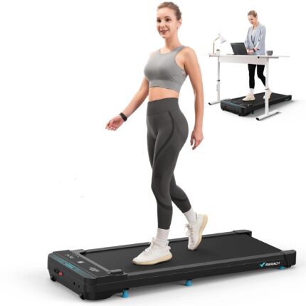 Walking Pad Small Treadmill for Home and Office Under Desk Treadmill with Max 3.8MPH 40 dB 2in1 Quiet Portable Mini Treadmill
