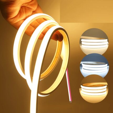 Waterproof COB LED Strip Light 12V 24V Flexible LED Neon Light 0.5-20M 320LEDs High Density Linear Lighting COB LED Lights