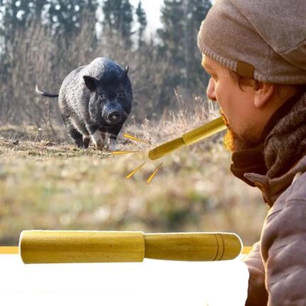 Wooden Portable Imitation Sound Hog Call Tool Outdoor log wild boar whistle to attract wild boars Attract wild boar whistle