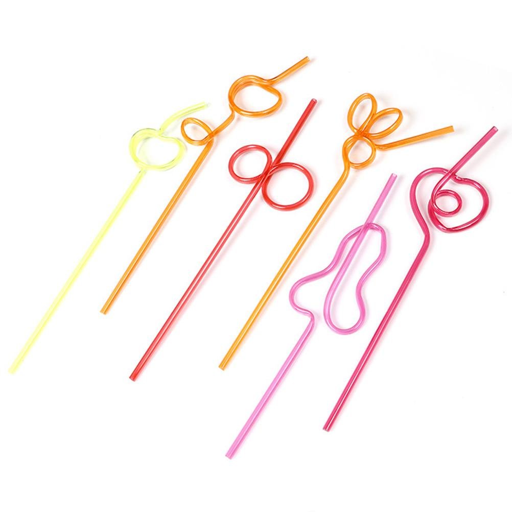 Colorful Plastic Curly Straws (30 Pcs) - Image 6