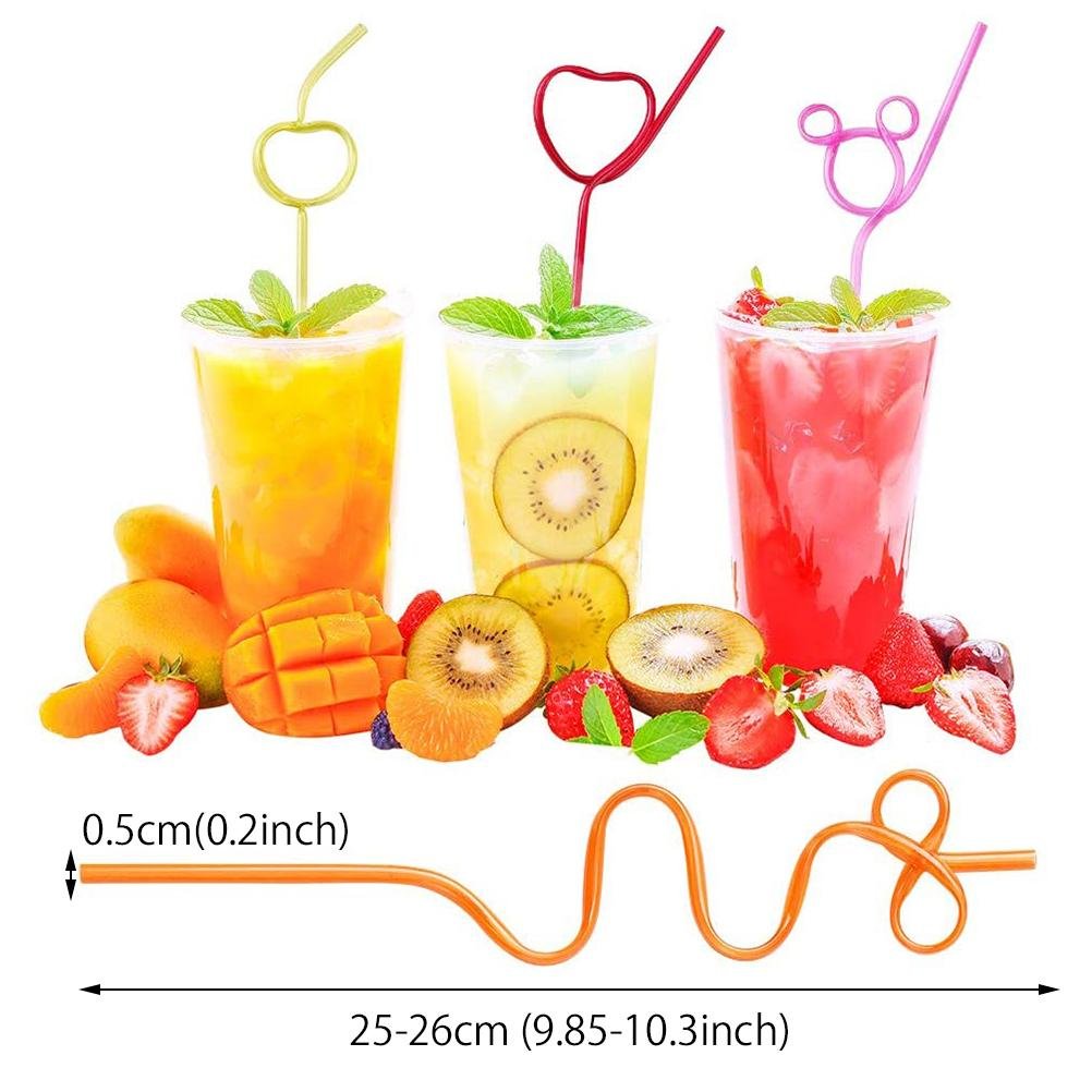 Colorful Plastic Curly Straws (30 Pcs) - Image 5