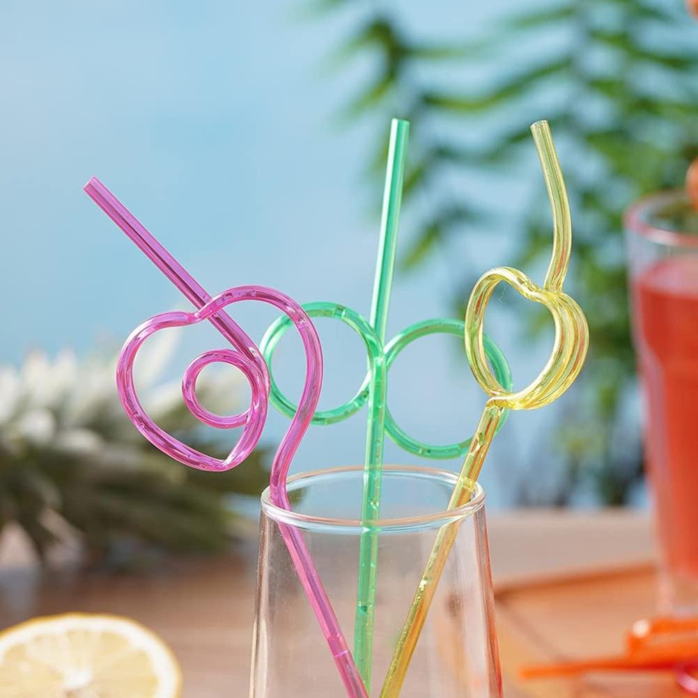 Colorful Plastic Curly Straws (30 Pcs) - Image 4