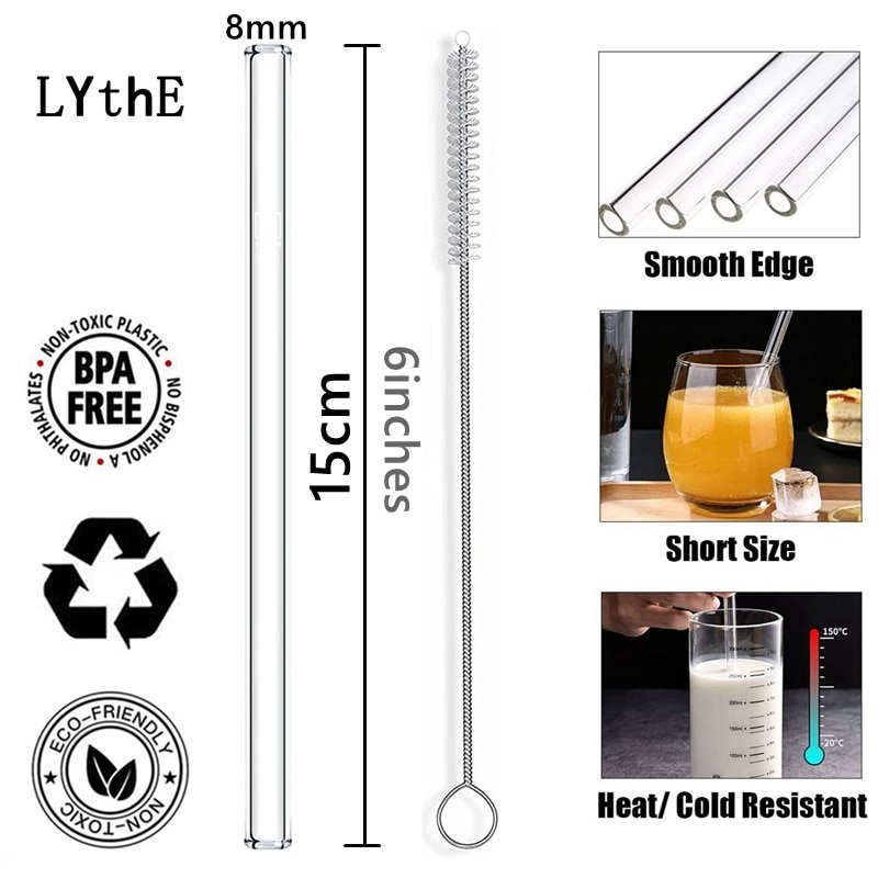 Glass Reusable Cocktail Straws (4 pcs) - Image 6