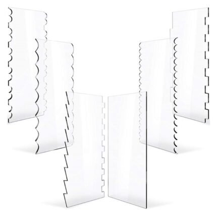 Acrylic Cake Decorating Combs (6pcs)