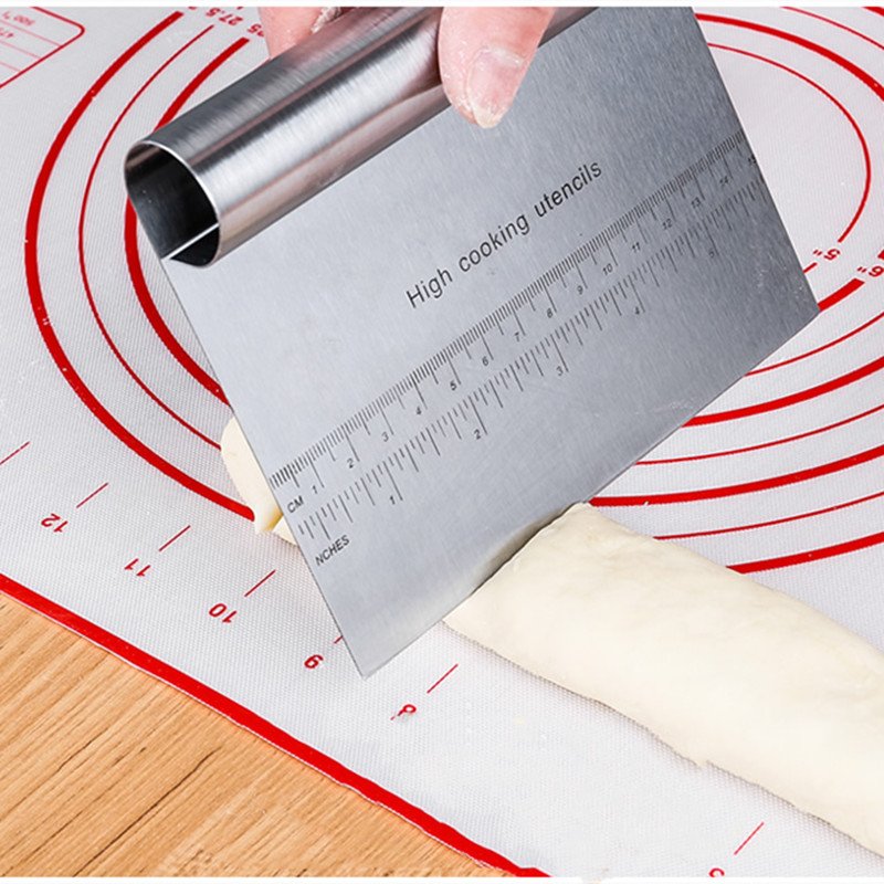 Stainless Steel Dough Cutter with Ruler - Image 2