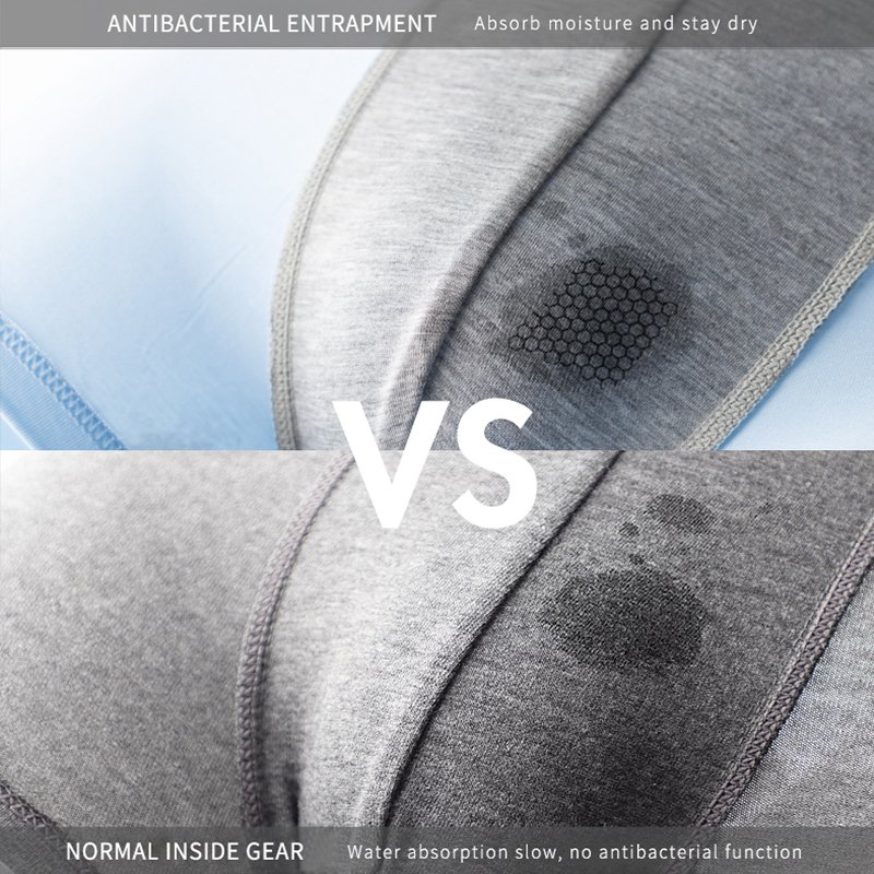 3pcs/set Men’s Underwear Graphene 3A Antibacterial Underpants Pure Cotton Men Boxer Shorts Moisture Absorbent Elastic Male Panties - Image 2