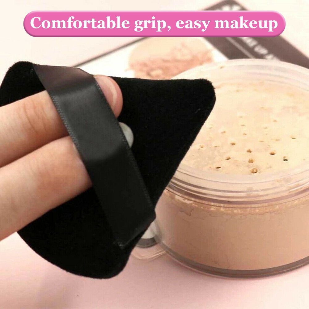 12Pcs Triangle Powder Puff Mini Face Makeup Sponge Cosmetics Soft Cotton Face Powder Puff Washable Velvet Makeup Puff Tools - Image 3