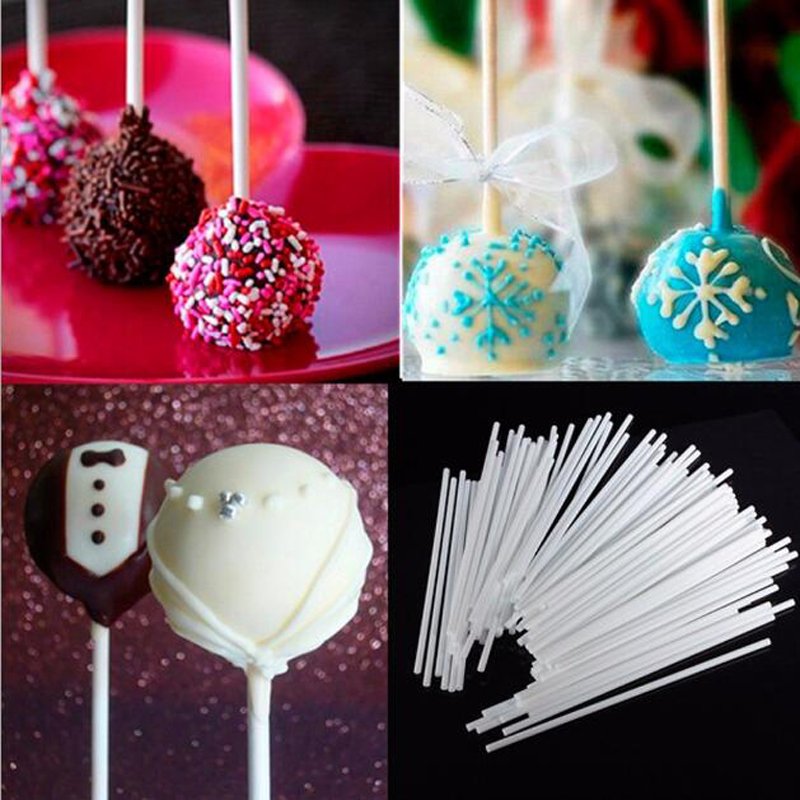 White Paper Cake Ball Sticks (100 pcs) - Image 3