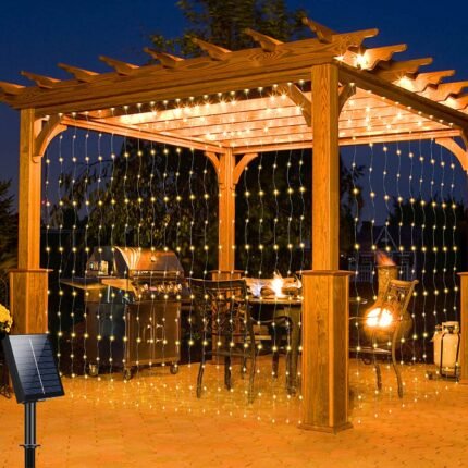 Waterproof Outdoor Solar Curtain Lights