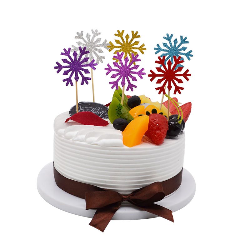 Snowflake Cupcake Toppers (50Pcs) - Image 6