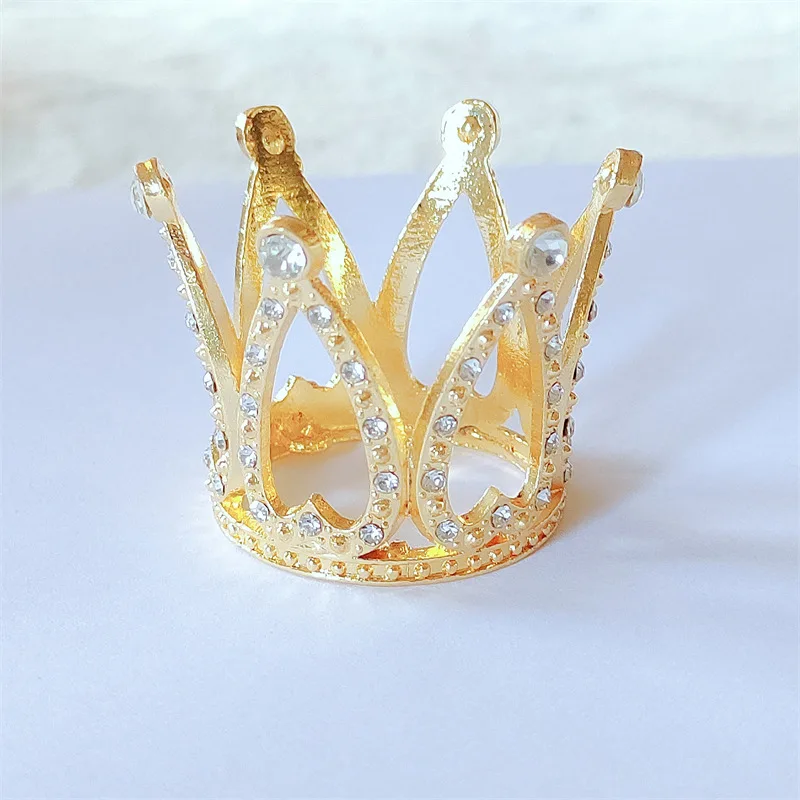 Crystal Studded Mini Crown Cake Topper - Image 3