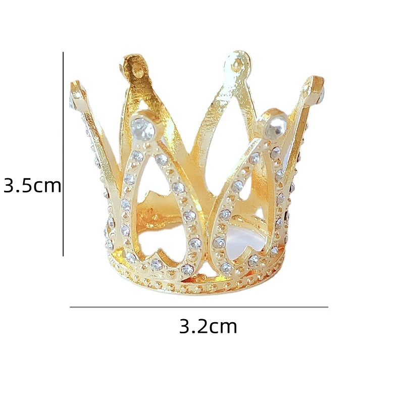 Crystal Studded Mini Crown Cake Topper - Image 4