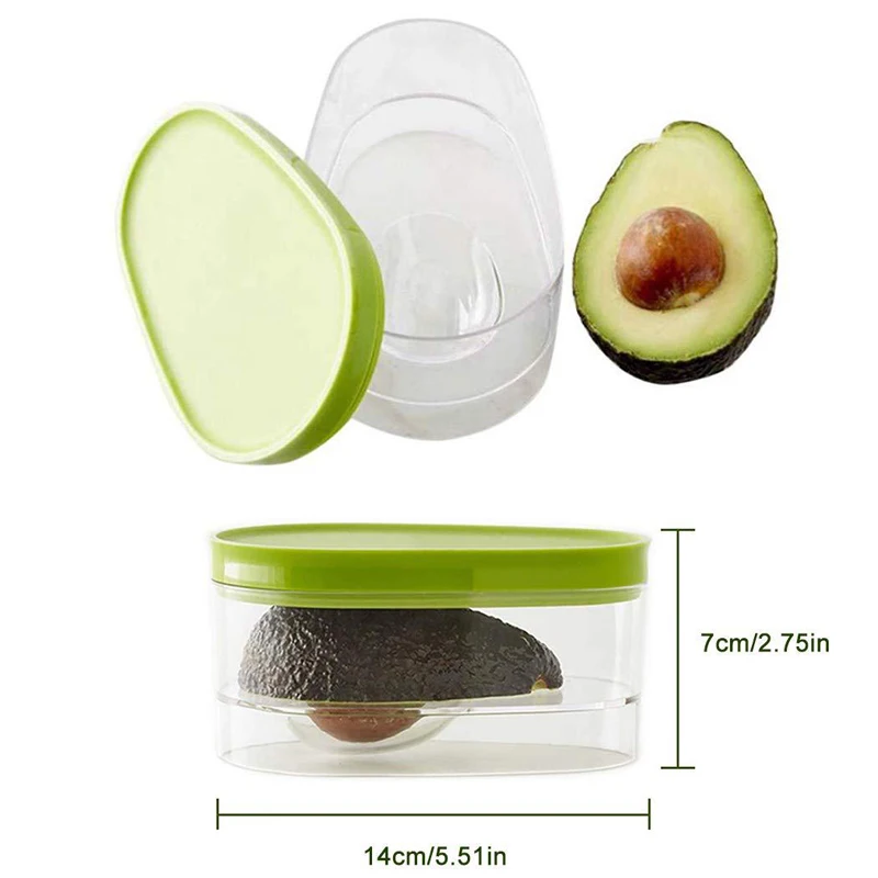 Half Avocado Airtight Storage Box Clear Plastic Avocado Fresh-keeping Box Storage Container - Image 3