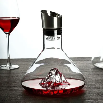 Wine Decanter 1.5L Decanter Wine Creative Transparent Iceberg Design Lead-Free Crystal Glass Wine Accessories Barware Decanters