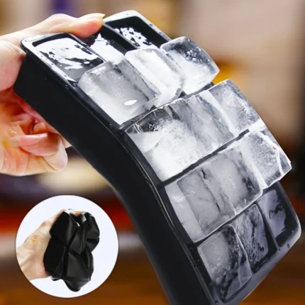 Jumbo Ice Cube Tray 15 Grids Big Ice Food Mold Giant Large Food Grade Silicone Ice Cube Square Tray Mold DIY Ice Maker Model Ice Cube Tray