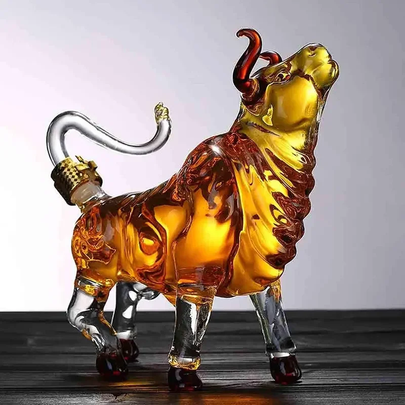 Novelty Animal Cow Shaped Style Home Bar Whiskey Decanter for Liquor Scotch Bourbon - Image 3