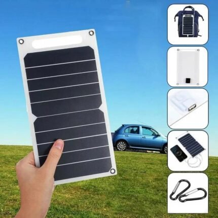 30W Solar Panel With USB Waterproof Outdoor Hiking And Camping Portable Battery Mobile Phone Charging Bank Charging Panel 6.8V