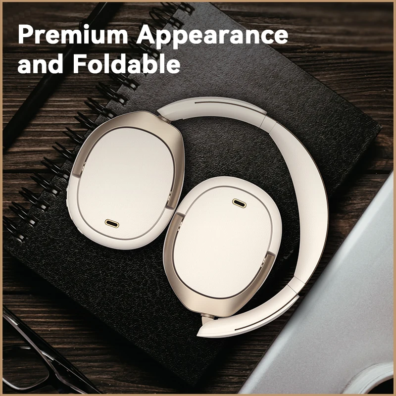 Active Noise Cancelling Wireless Headphones Bluetooth 5.3 Headset Hi-Res Wireless 55hrs Playback 4 Microphones - Image 6