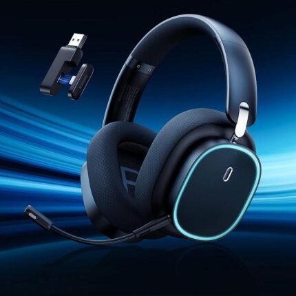 Gaming Wireless Headphone with Mic Over-Ear Headphones Bluetooth 5.3 40mm Driver 2.4G/Wireless/Cable RGB Headsets