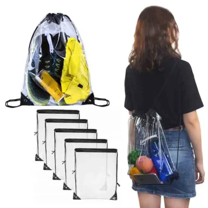 Large Capacity Clear Drawstring Backpack