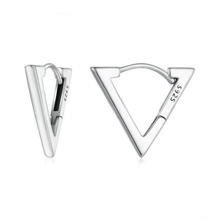 Sterling Silver Triangle Shaped Earrings