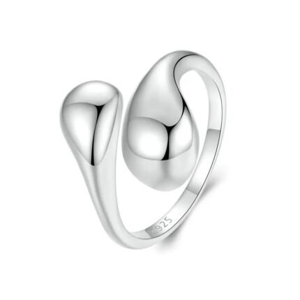 Sterling Silver Water Droplet Ring