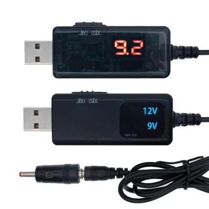 USB Boost Converter DC 5V to 9V 12V USB Step-up Converter Cable + 3.5×1.35mm Connecter For Power Supply/Charger/Power Converter