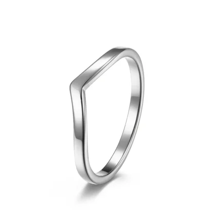 Stainless Steel Thin V Shaped Ring