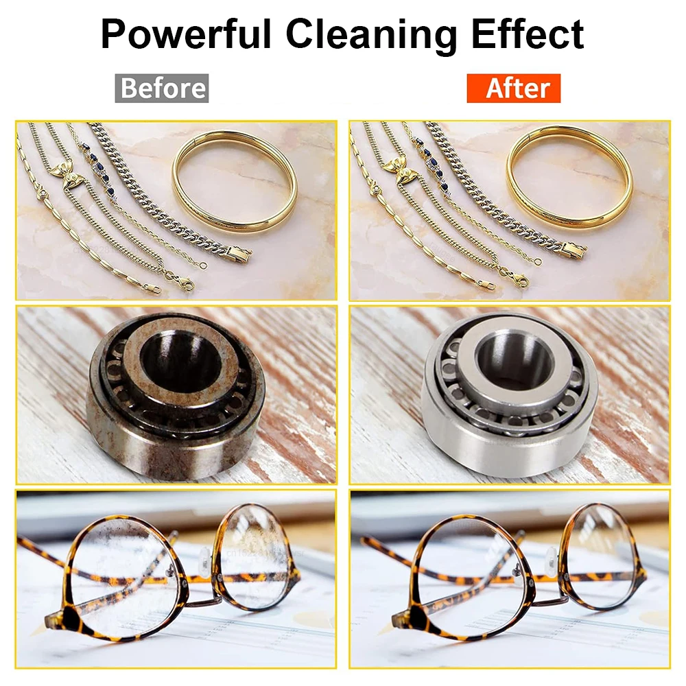 Ultrasonic Cleaner Ultrasound Glasses Jewelry Cleaner 40KHZ High Frequency Ultrasonic Washing Bath for Glasses Jewelry Cleaning - Image 5