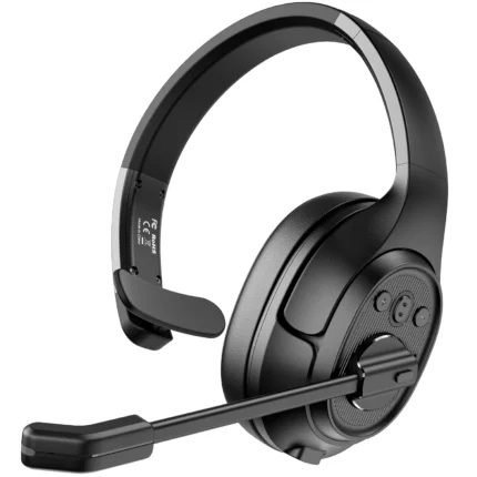 Wireless Headset Bluetooth 5.0 Headphones With Mic ENC Call Noise Cancelling 30H Playtime For Driver Call Center Office