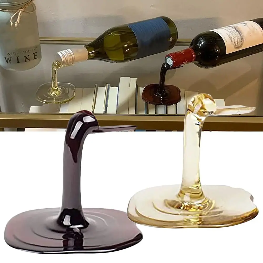 Fashion Display Your Favorite Wine Spilled Wine Bottle Holder Unique Way Fun Wine Bottle Stand ABS Creative Bottle Rack - Image 2