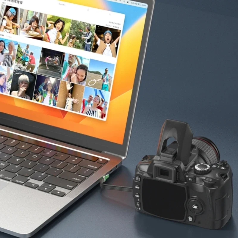 Flexible Flat Silicone USB C to USB C Cable Left/Right Angled for Camera Phones 60W Fast 480Mbps Data Transfer - Image 4