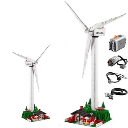 844PCS Creative Series Vestas Wind Turbine Building Blocks Electric Windmill Generator Model Bricks Toys For Boy Kids Gift