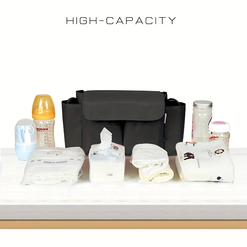 Stroller Organizer Bags Mummy Large Capacity Travel Hanging Bag Bottle Holder Pram Diaper Bags Baby Stroller Accessories - Image 3