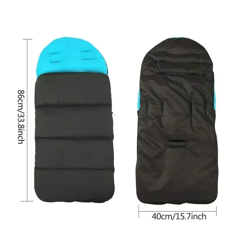 Universal Stroller Winter Sleeping Bag Kids Warm Windproof Footmuff Cover Blanket Toes Buggy Seat Cushion Newborn Accessories - Image 4