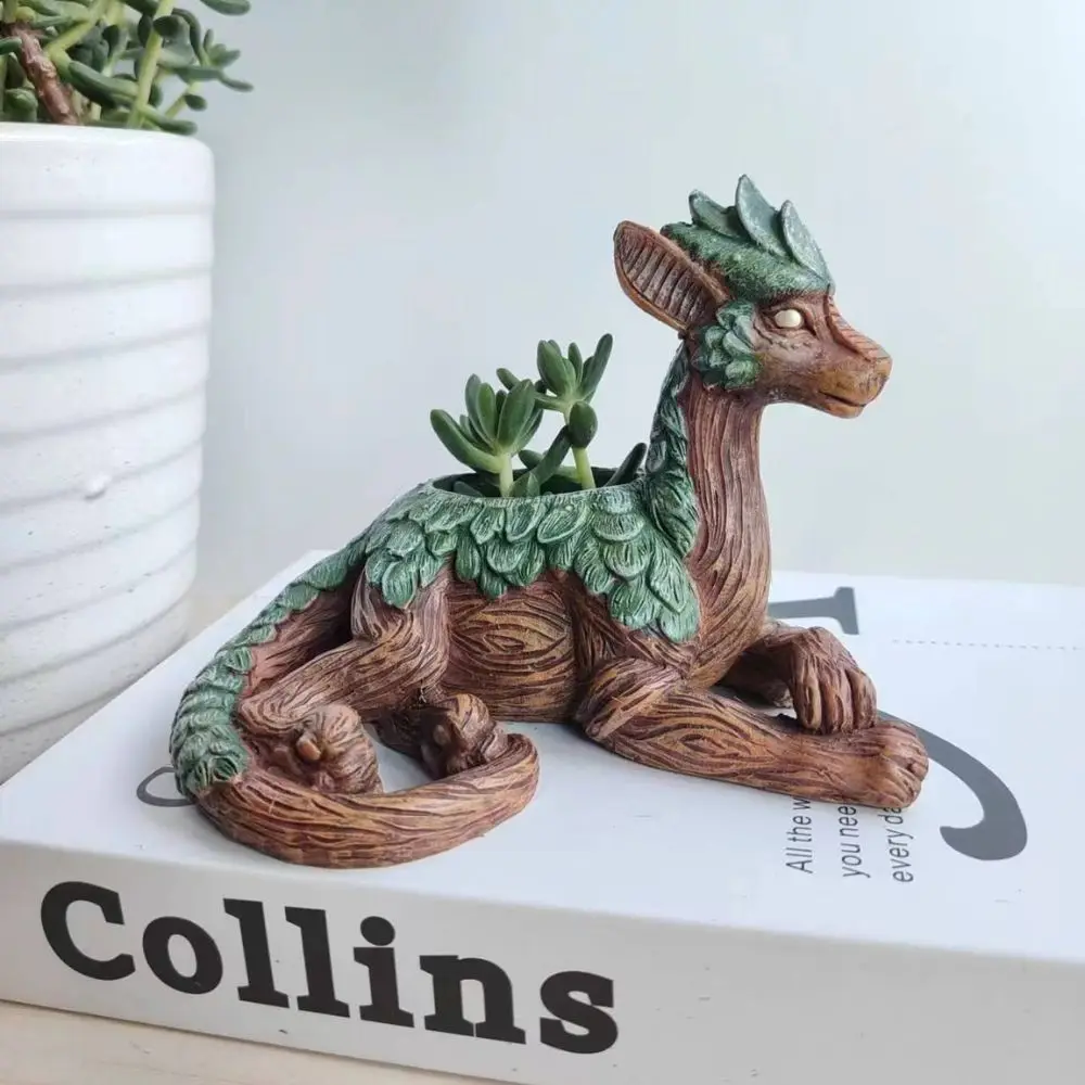 Creative Dragon Tree Planter, Succulent Planter, Garden Statue, Resin Gift for Nature Lovers, Perfect for Friends and Family - Image 2