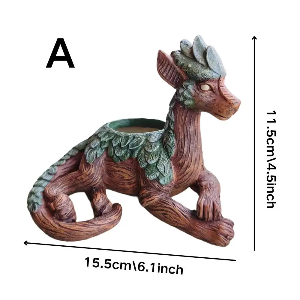 Creative Dragon Tree Planter, Succulent Planter, Garden Statue, Resin Gift for Nature Lovers, Perfect for Friends and Family - Image 4