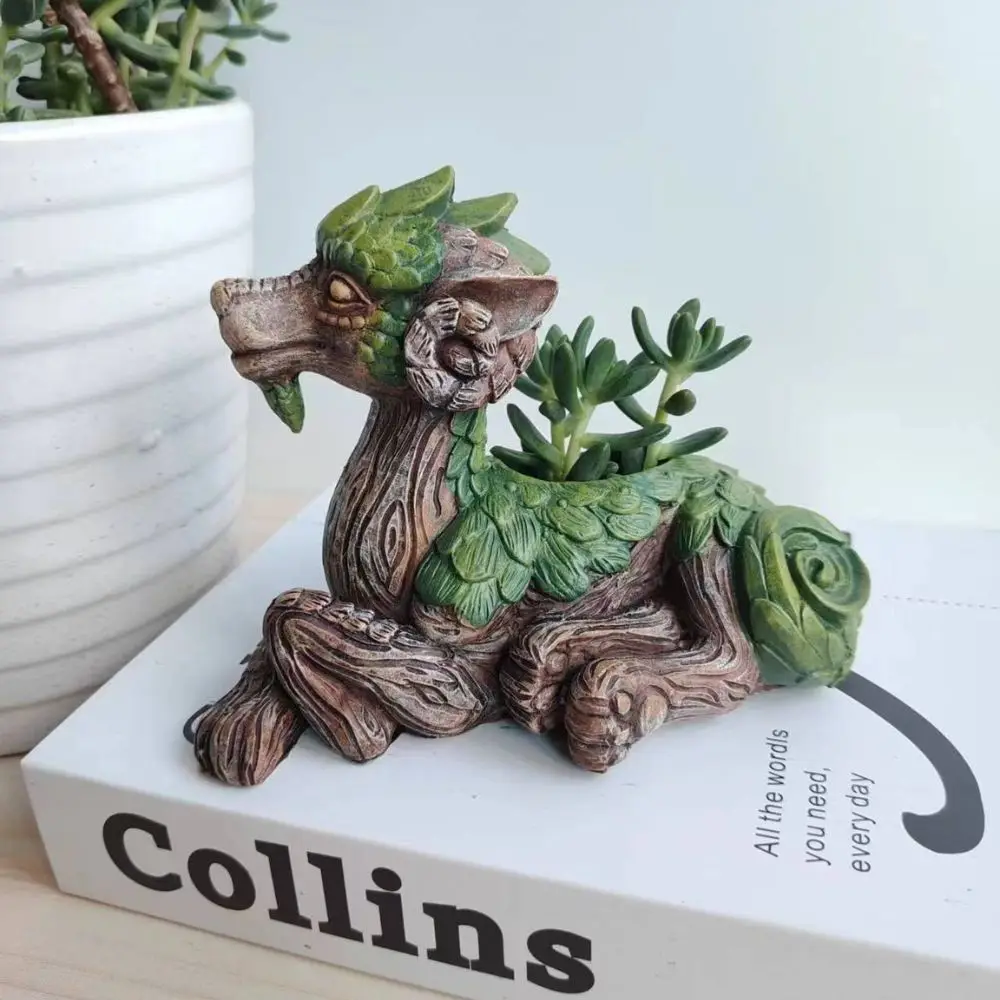 Creative Dragon Tree Planter, Succulent Planter, Garden Statue, Resin Gift for Nature Lovers, Perfect for Friends and Family - Image 3
