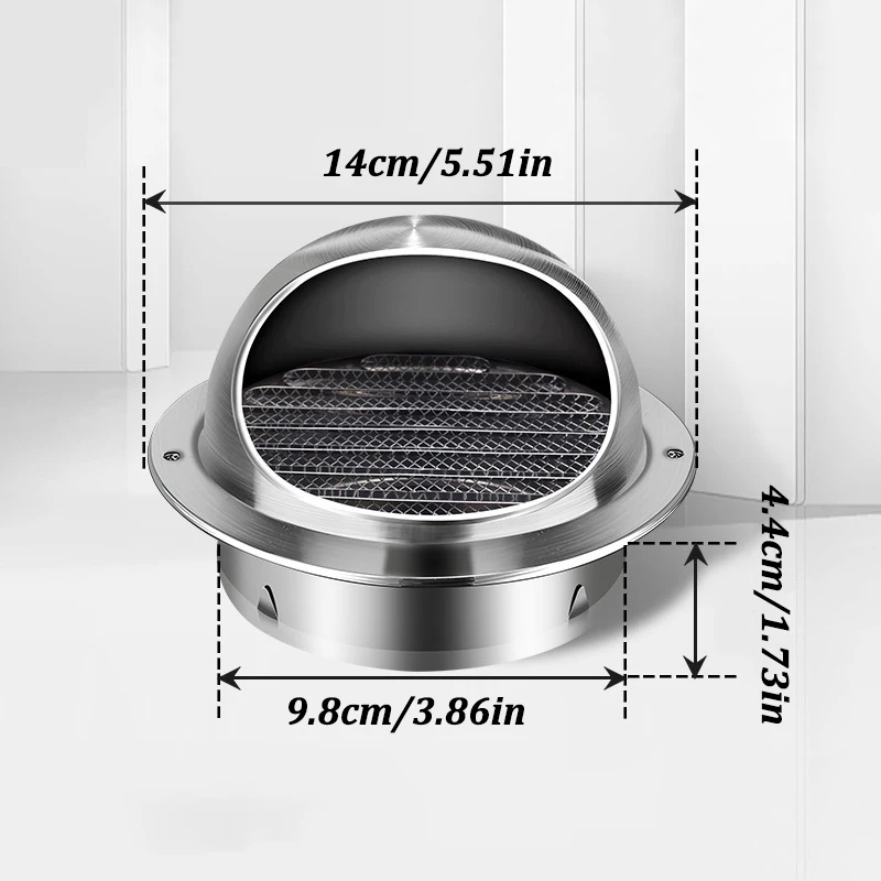 Stainless Steel Ducting Ventilation Exhaust Grille Cover for Wall Ceiling Anti-bird And Rat Prevent Air Vent Heating Cooling Cap - Image 8
