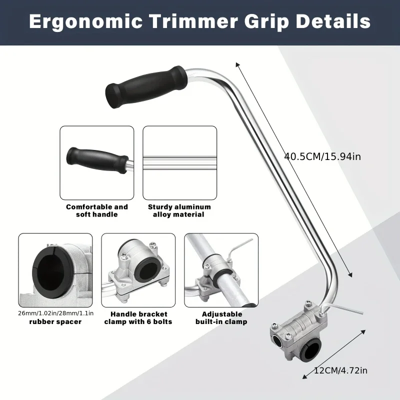Trimmer Handle – Ergonomic Trimmer Grip Weeder Trimmer Handle Lawn Trimmer Handle for Lawn Care Trimmer Handle for Weed Whacker - Image 2