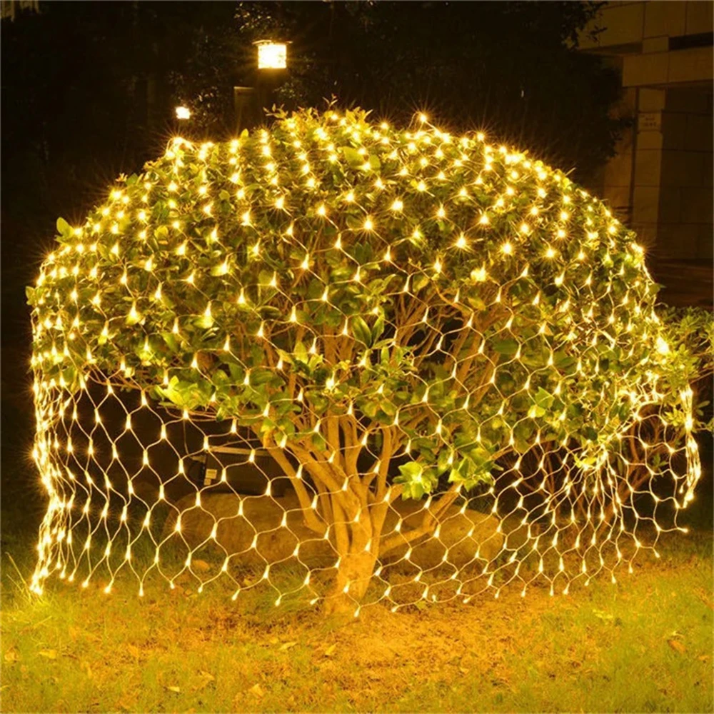 Net Mesh Led Lights LED String Christmas Fairy Curtain Garland Outdoor Waterproof For Party Garden Wedding Decoration - Image 2