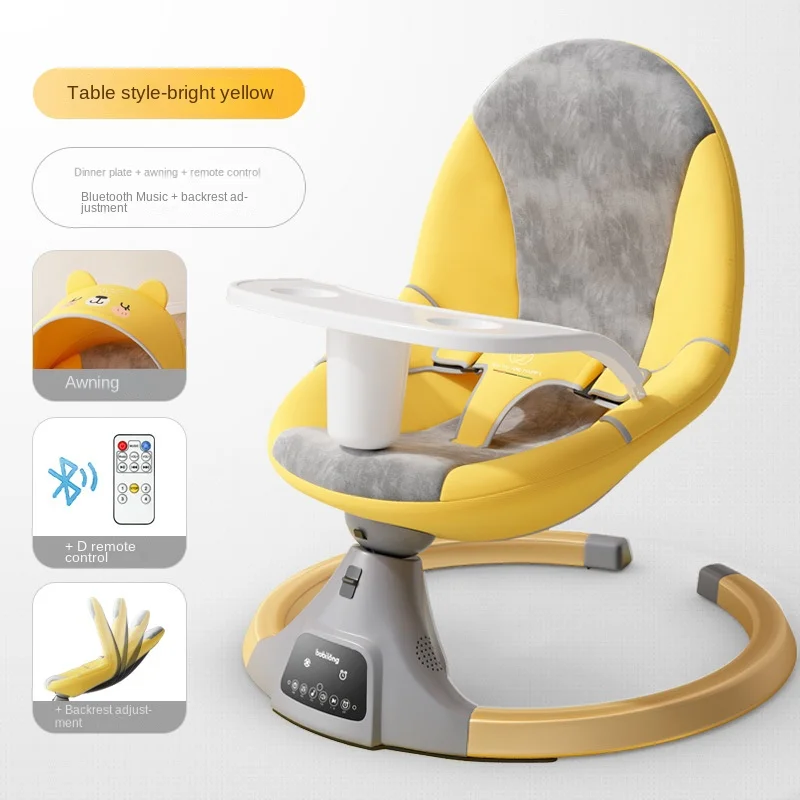 Baby Rocking Chair, Baby Resting Sleeping Electric Cradle, Backrest Adjustment Rocking Chair,Multifunctional Baby Sleeping Chair - Image 5