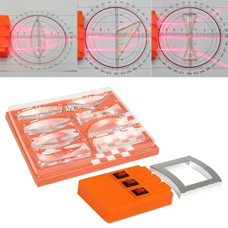 Geometric Optics Experiment Set Optical Lens Kit Convex Concave Lens Light Refract Reflect Physics Teaching Kid Science Gift - Image 2