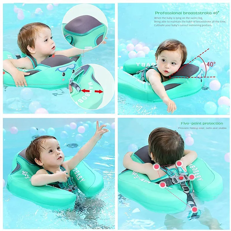 Mambobaby Baby Waist Floating Lying Swimming Ring Pool Toy Swimming Trainer Solid Non-Inflatable Newborn Baby Swim - Image 3