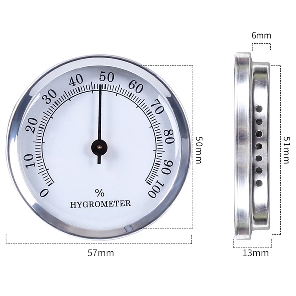 57mm Hygrometer Mechanical No Battery Portable Accurate Durable Indoor Outdoor Humidity Meter with Magnetic - Image 2
