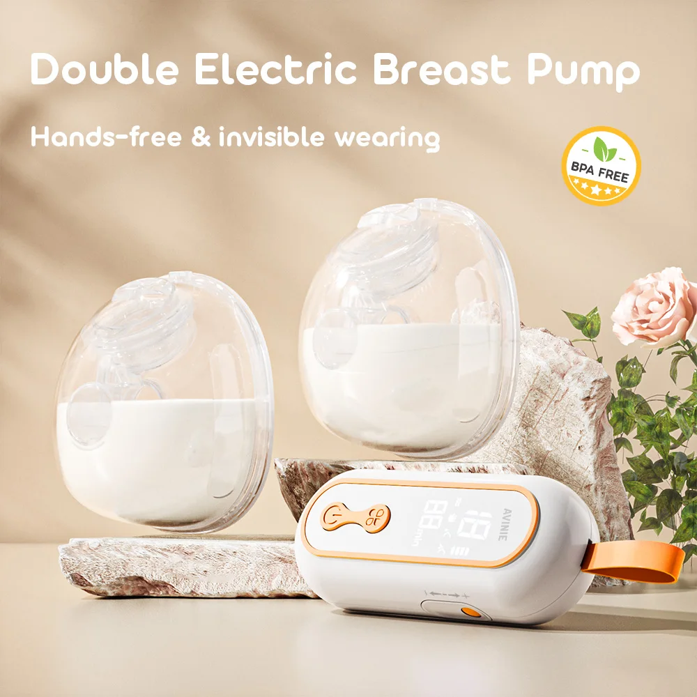 Wearable Breast Pump Portable Low Noise Breastfeeding Pump with 4 Modes 15 Levels Double Electric Breast Milk Pump - Image 2