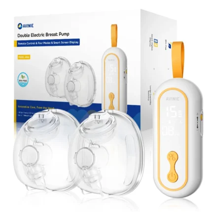 Wearable Breast Pump  Portable Low Noise Breastfeeding Pump with 4 Modes 15 Levels Double Electric Breast Milk Pump